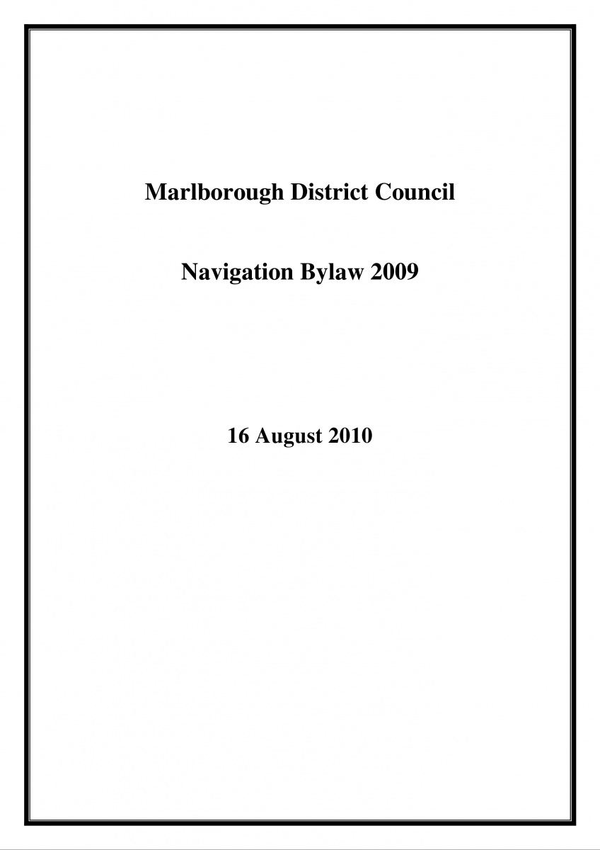 NavigationBylaw2009